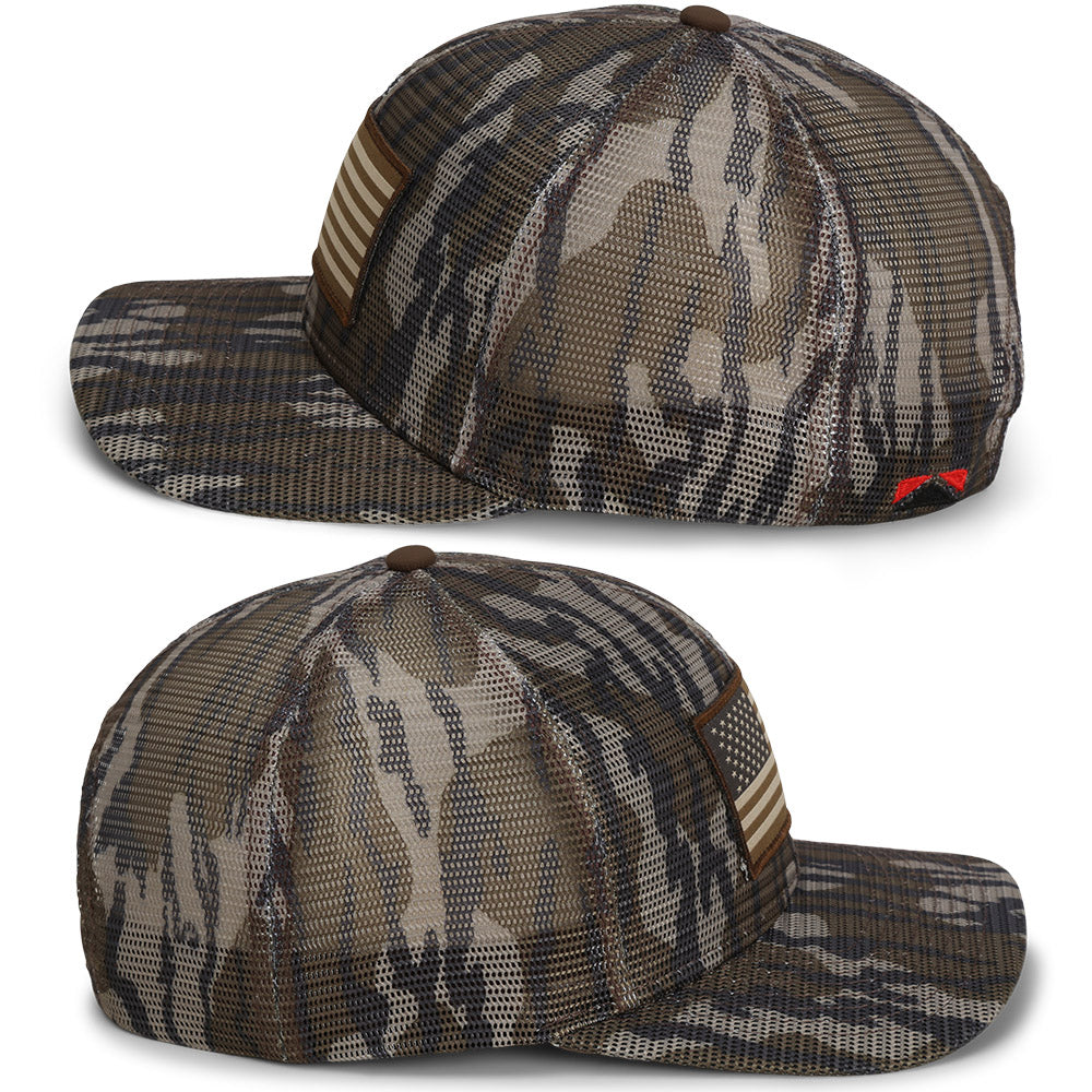 PARAMOUNT OUTDOORS™ All Mesh Mossy Oak Camo Hunting Flag Cap (Structured) Headwear