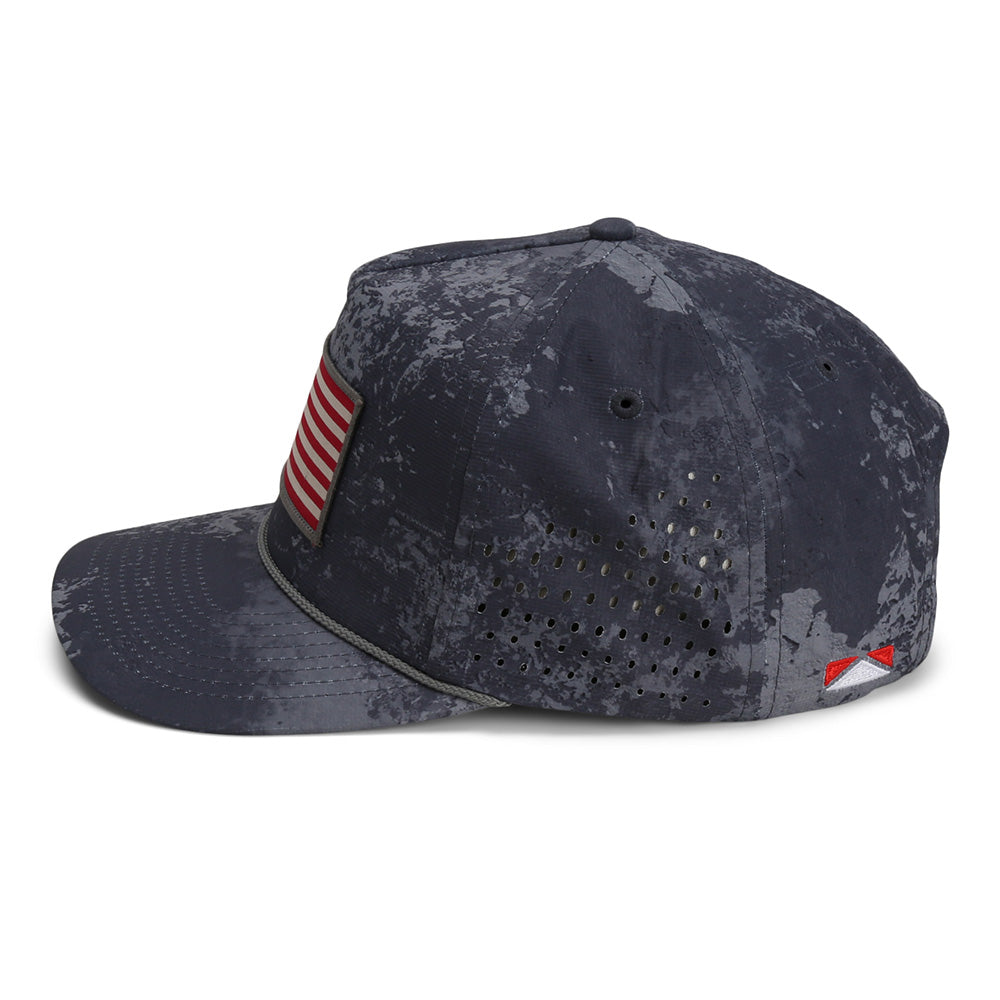 PARAMOUNT OUTDOORS™ Perforated Performance American Flag Trucker Hat Headwear
