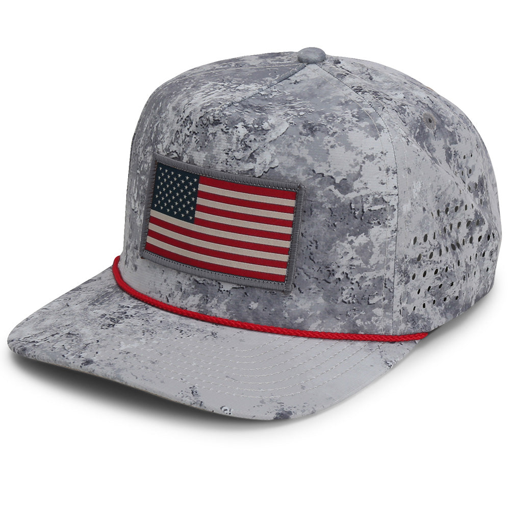 PARAMOUNT OUTDOORS™ Perforated Performance American Flag Trucker Hat Headwear