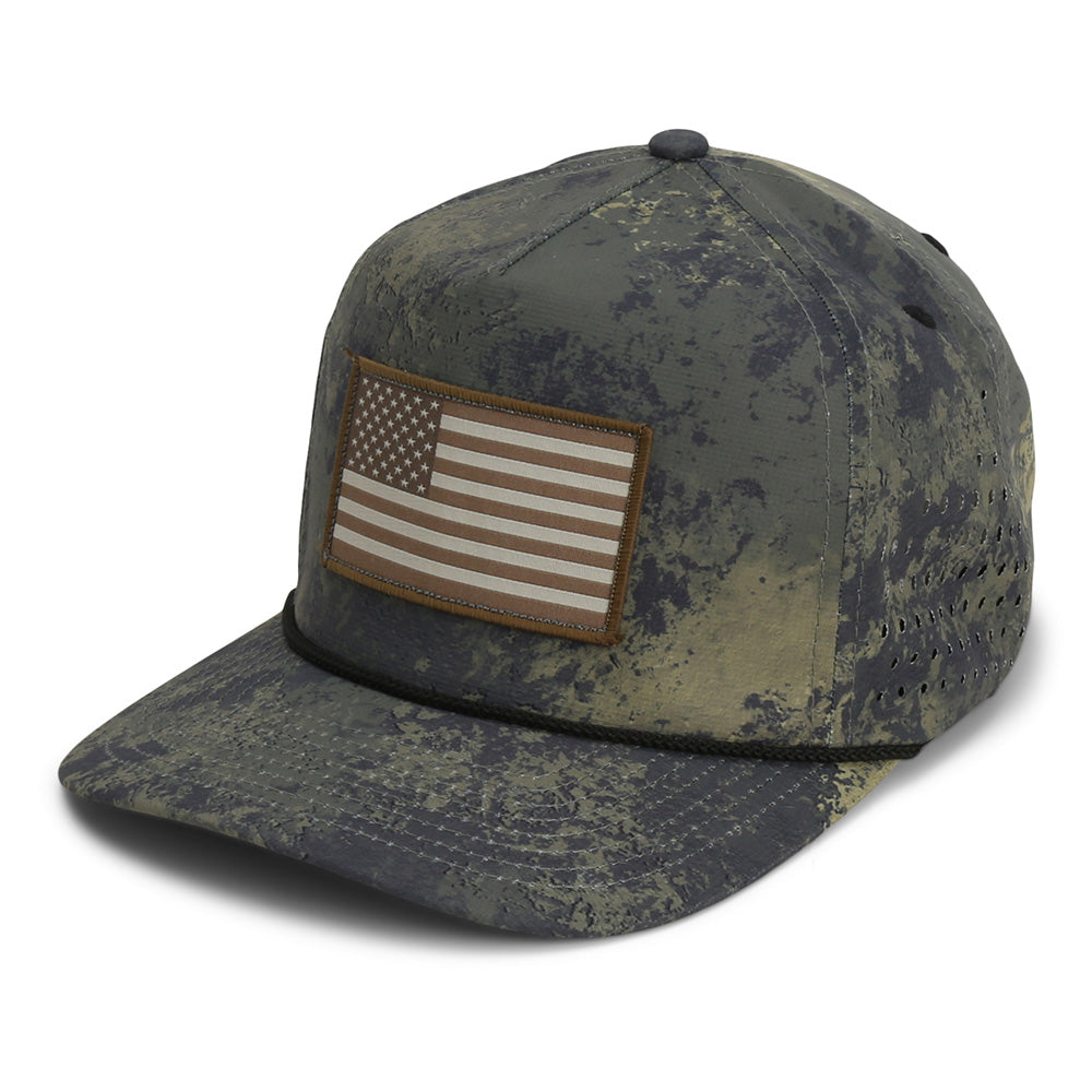 PARAMOUNT OUTDOORS™ Perforated Performance American Flag Trucker Hat Headwear
