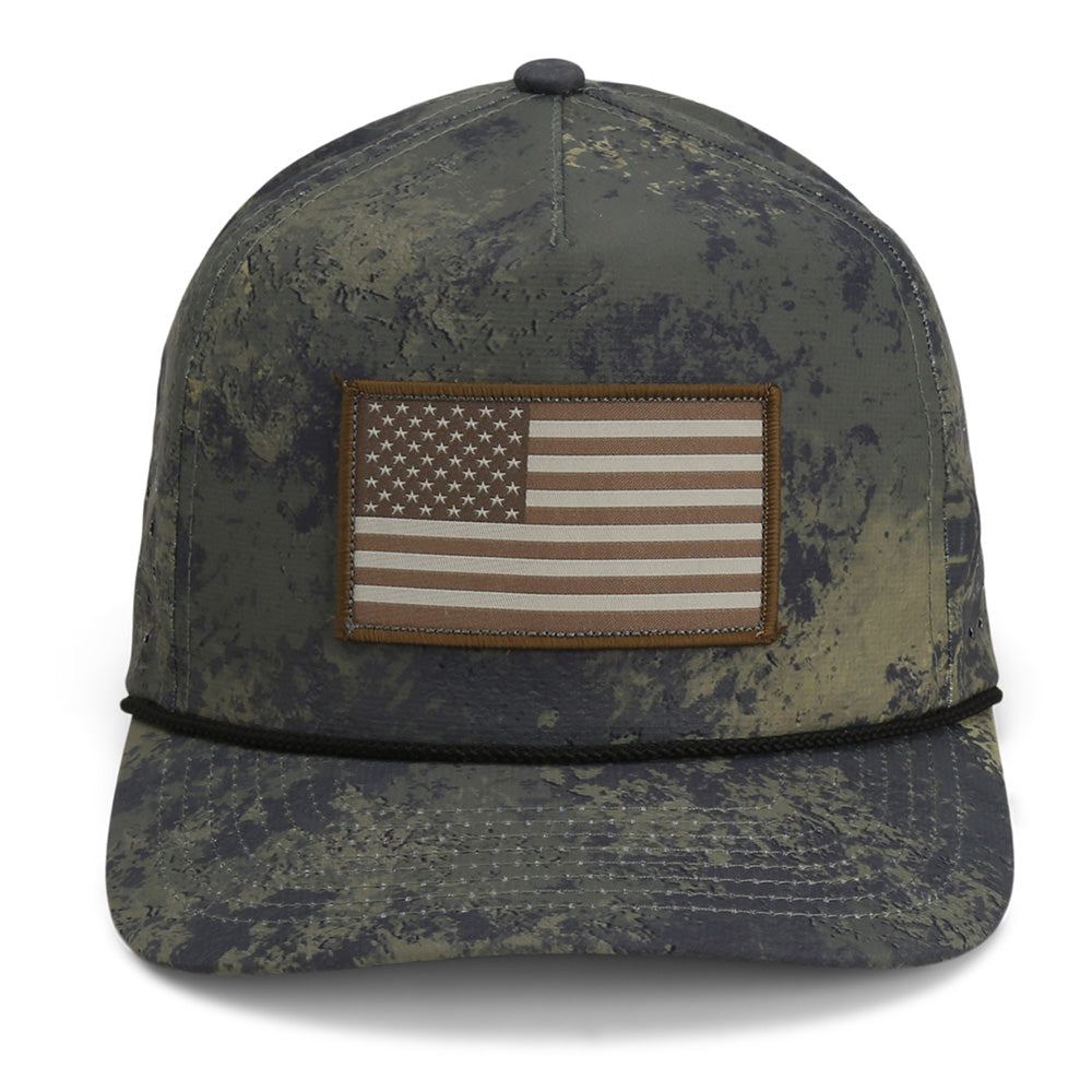 PARAMOUNT OUTDOORS™ Perforated Performance American Flag Trucker Hat Headwear