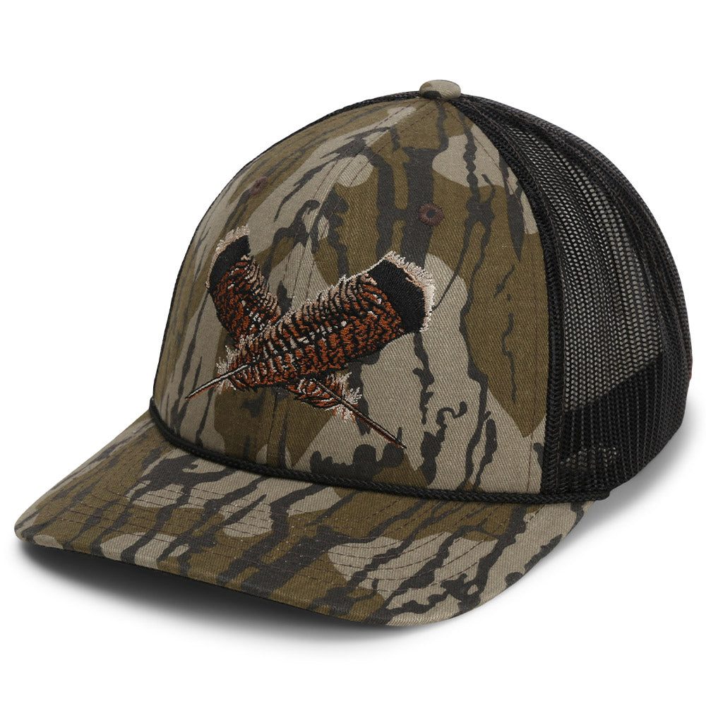 PARAMOUNT OUTDOORS™ Mossy Oak Bottomland Turkey Feather Meshback Cap