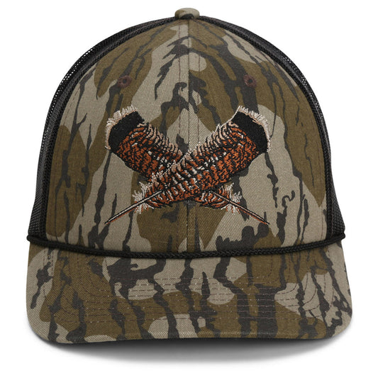 PARAMOUNT OUTDOORS™ Mossy Oak Bottomland Turkey Feather Meshback Cap