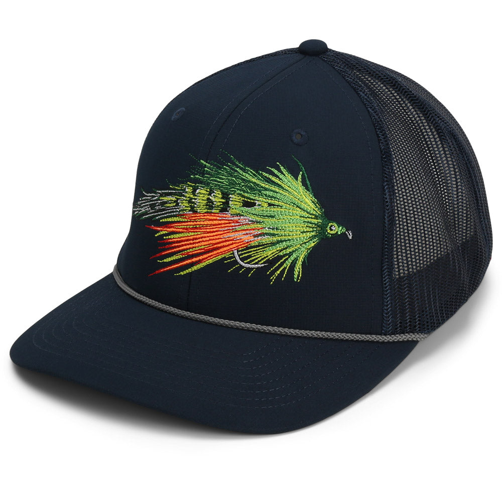 PARAMOUNT OUTDOORS™ Fire Tiger Streamer Fly Fishing Mesh Back Rope Cap Headwear
