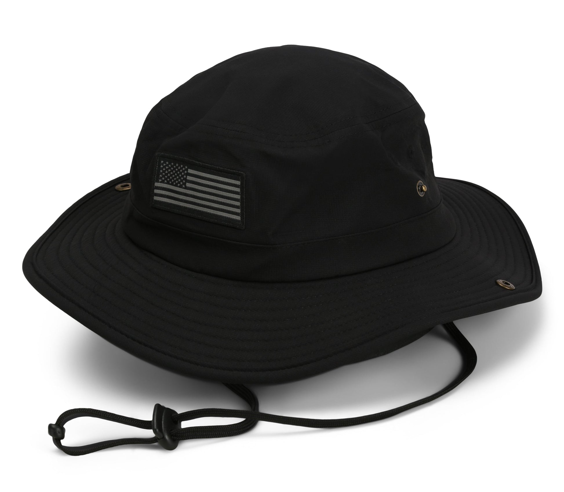 PARAMOUNT OUTDOORS™ Bayou Full Brim American Flag Boonie Hat (Floats) Headwear