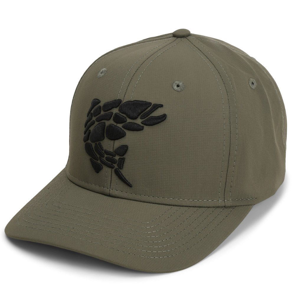 PARAMOUNT OUTDOORS™ Rock Fish 3-D Puff Embroidery Performance RipStop Fishing Hat Headwear