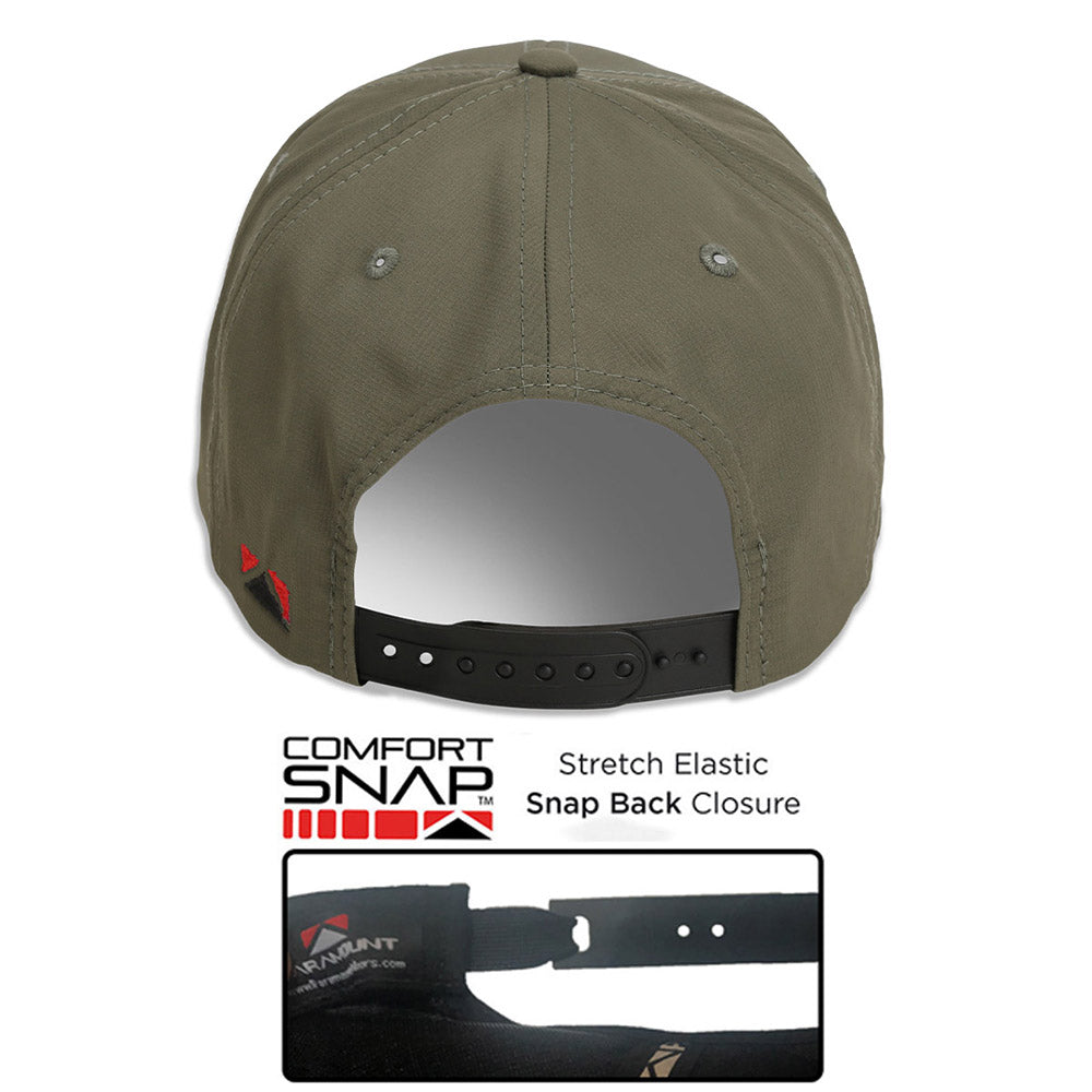PARAMOUNT OUTDOORS™ Rock Fish 3-D Puff Embroidery Performance RipStop Fishing Hat Headwear