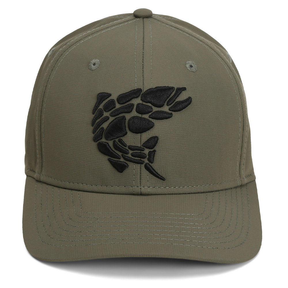 PARAMOUNT OUTDOORS™ Rock Fish 3-D Puff Embroidery Performance RipStop Fishing Hat Headwear