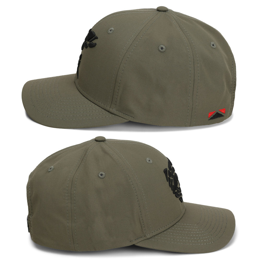 PARAMOUNT OUTDOORS™ Rock Fish 3-D Puff Embroidery Performance RipStop Fishing Hat Headwear