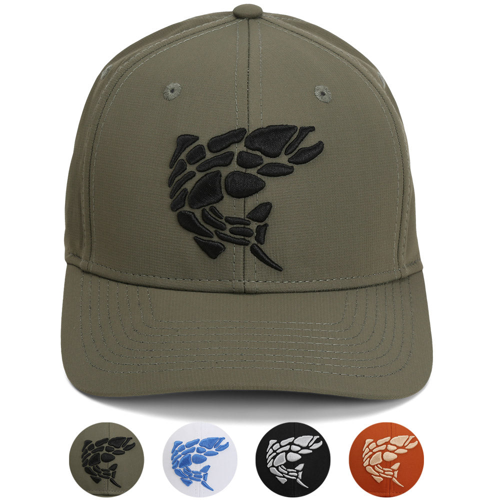 PARAMOUNT OUTDOORS™ Rock Fish 3-D Puff Embroidery Performance RipStop Fishing Hat Headwear